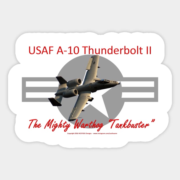 A-10 Warthog Rolling In 1 Sticker by acefox1